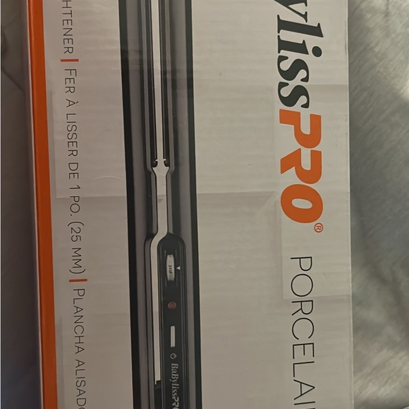 BaBylissPRO Porcelain Hair Straightener - Black - Picture 1 of 9